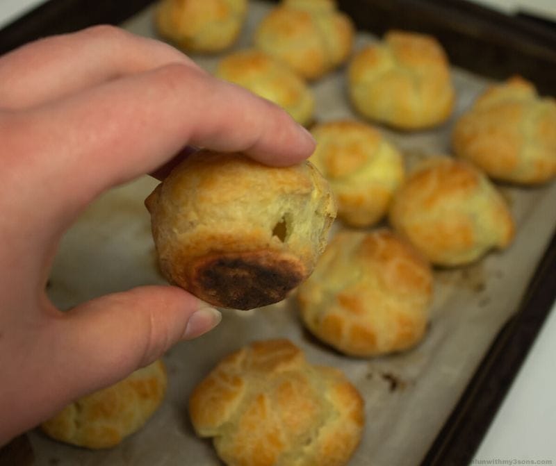baked cream puffs