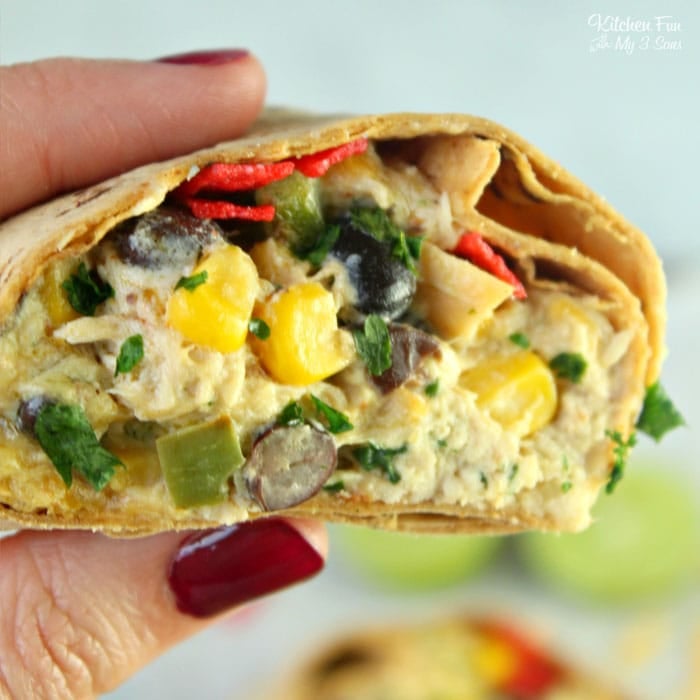 Southwest Chicken Wrap with cream cheese and black beans is a delicious weeknight dinner or lunch. It's quick and easy to make and has so much flavor.
