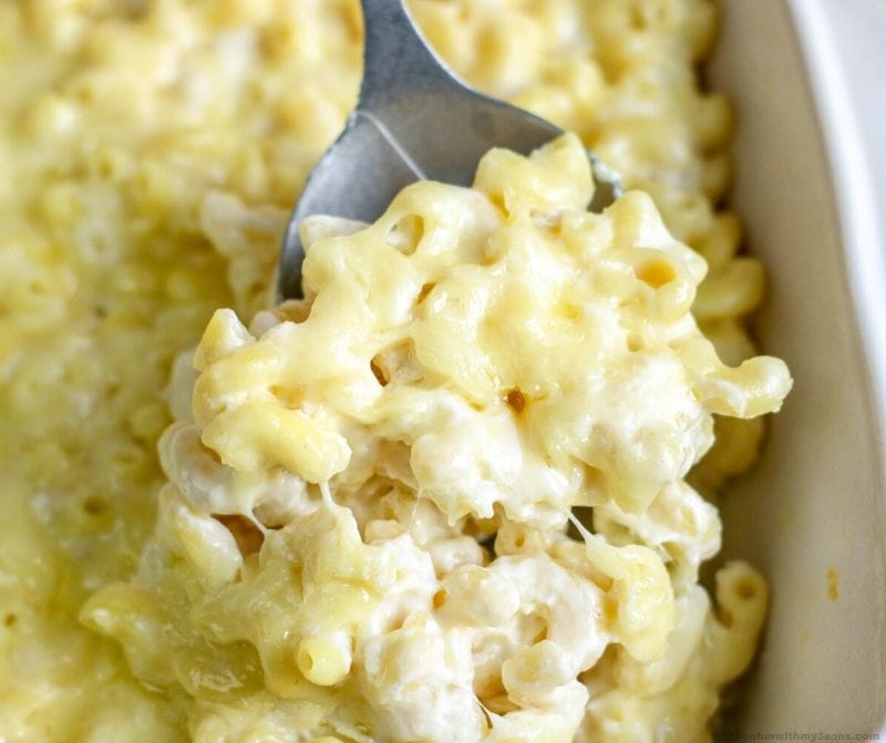 spoonful of White Mac and Cheese Recipe