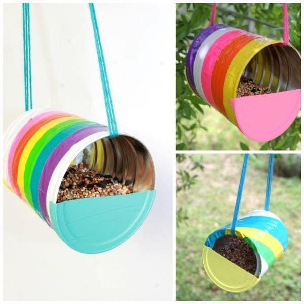 Recycled Can Bird Feeder