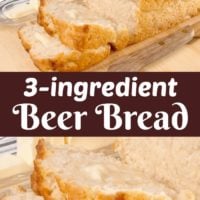 3-ingredient Beer Bread Recipe pin