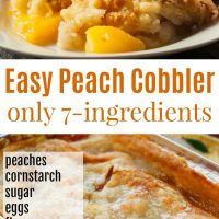 Easy Peach Cobbler Recipe Pin