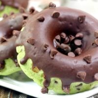 Mint Chocolate Chip Donuts