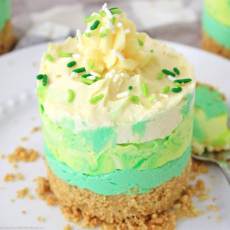 St. Patrick's Day Mini Cheesecakes