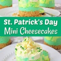 St. Patrick's Day Mini Cheesecakes