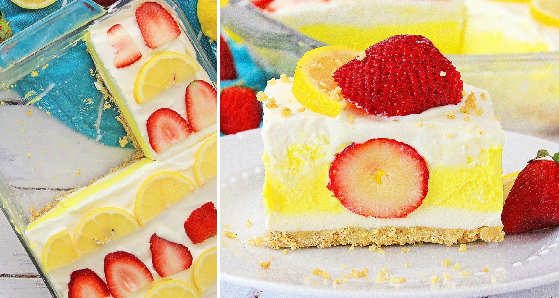 Strawberry Lemon Icebox Dessert No Bake Kitchen Fun With My 3 Sons