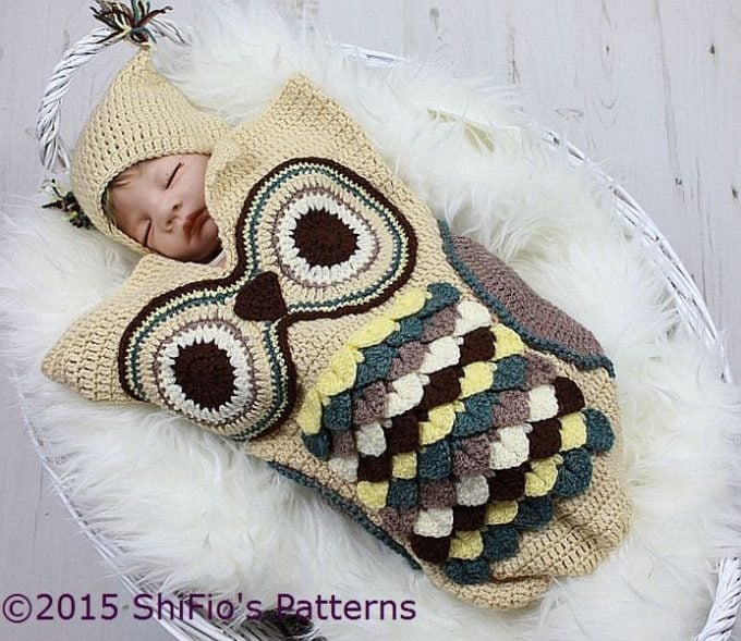 Crochet Owl Cocoon Blankets