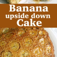 Banana Upside Down Cake is a yummy unique dessert that is like a combination of a pineapple upside down cake and banana bread.