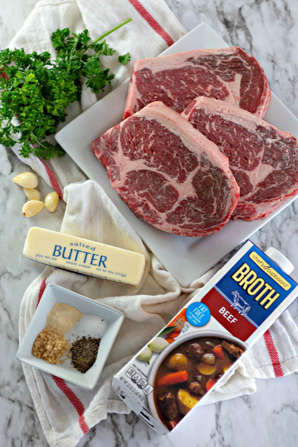 Garlic butter steak bite ingredients