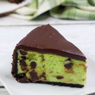 Instant Pot chocolate mint cheesecake