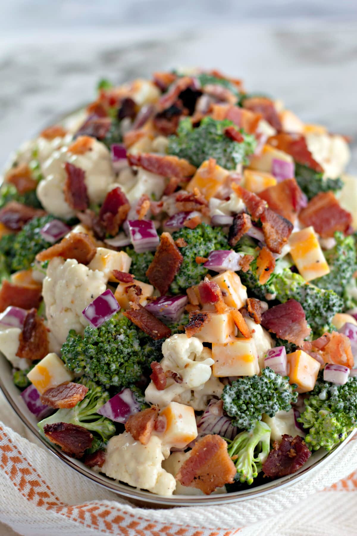 Loaded Broccoli Salad in a bowl