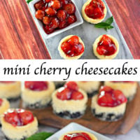Mini Cherry Cheesecakes Pin