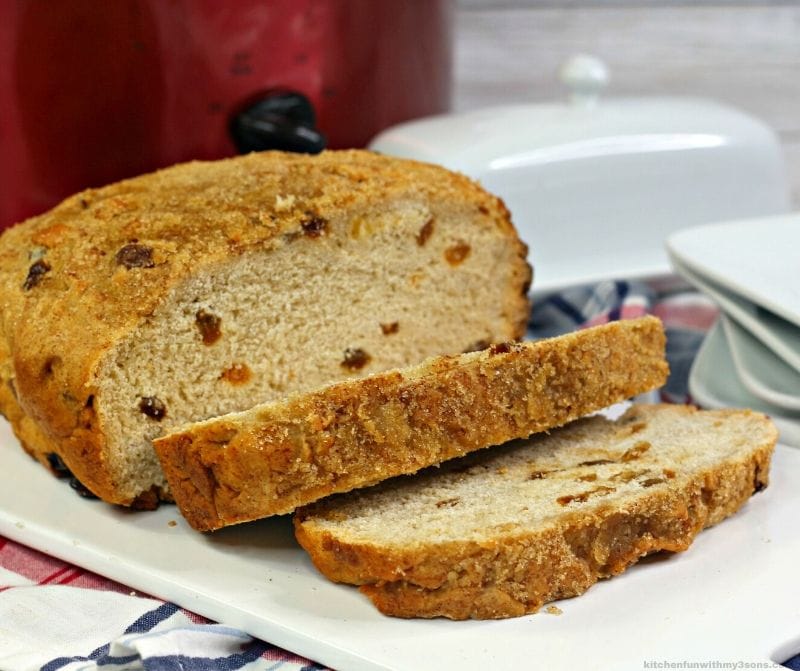Cinnamon Raisin Bread  on a cutting board