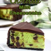 Instant Pot chocolate mint cheesecake