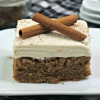 Cinnamon Crazy Cake with Cream Cheese Frosting