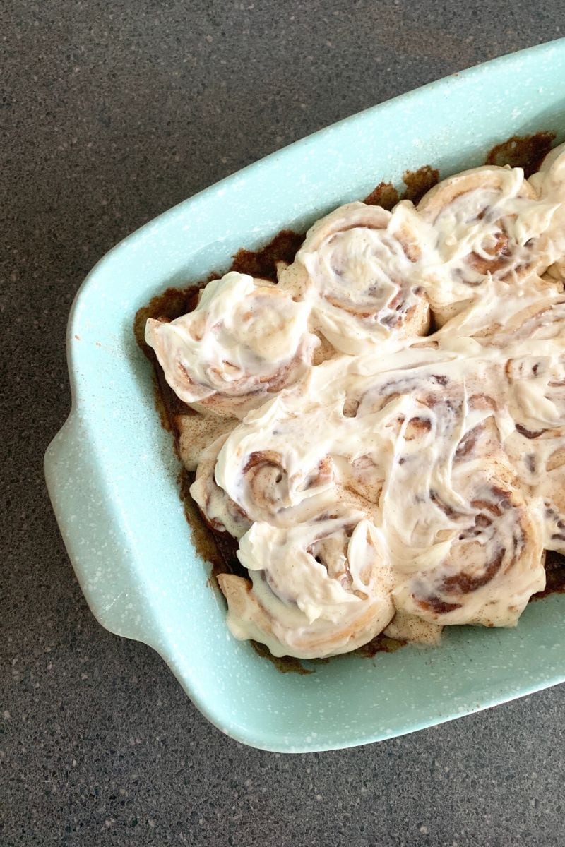 frosted easy cinnamon rolls