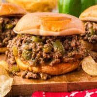 Philly Cheesesteak Sloppy Joes feature