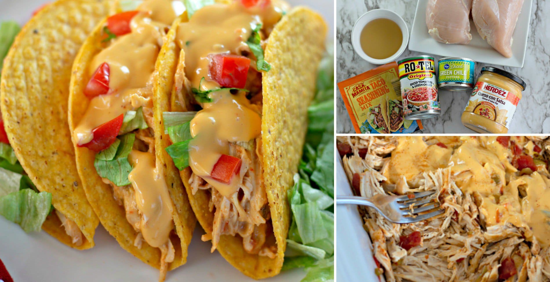 Slow Cooker Queso Chicken Tacos Kitchen Fun With My 3 Sons