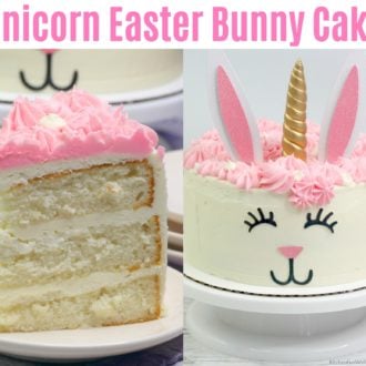 Unicorn Easter Bunny Cake