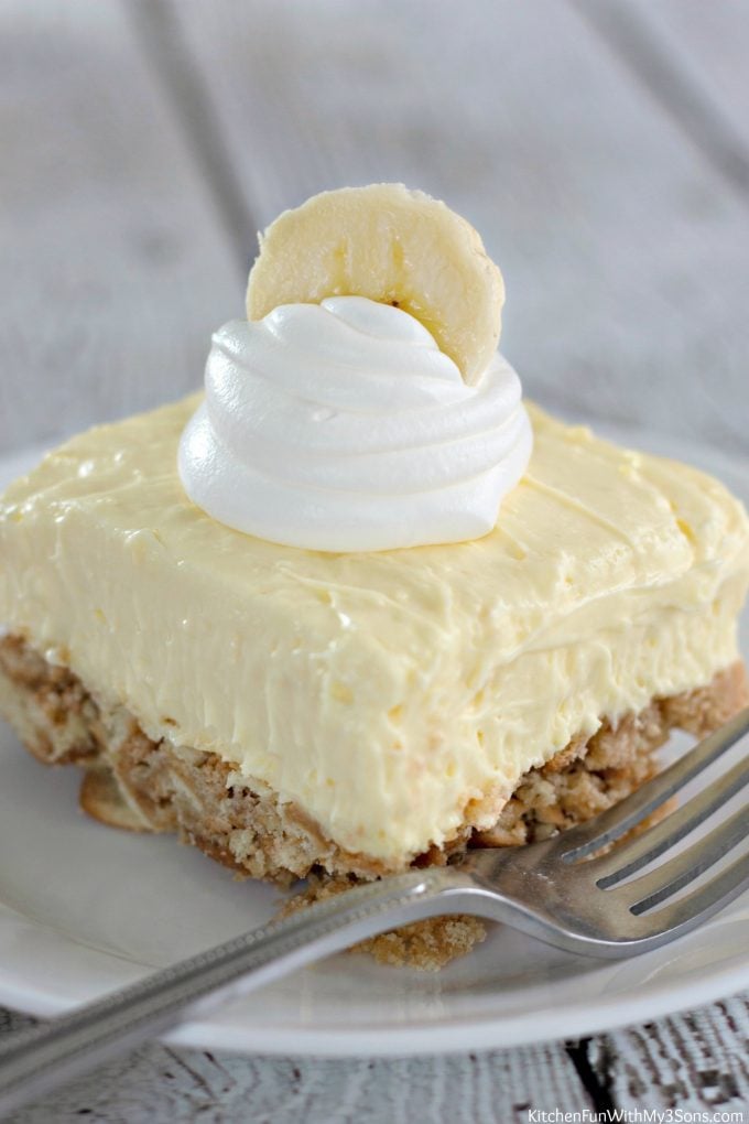 Banana Cream Cheesecake Squares