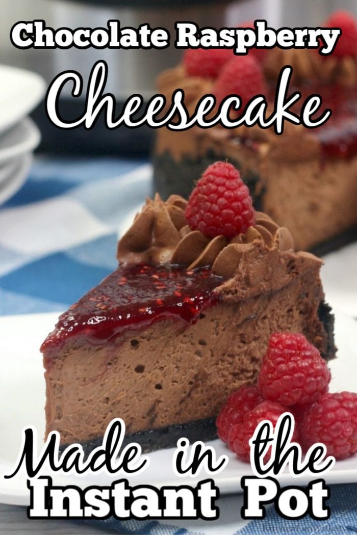 Copycat Chocolate Raspberry Cheesecake for pinterest