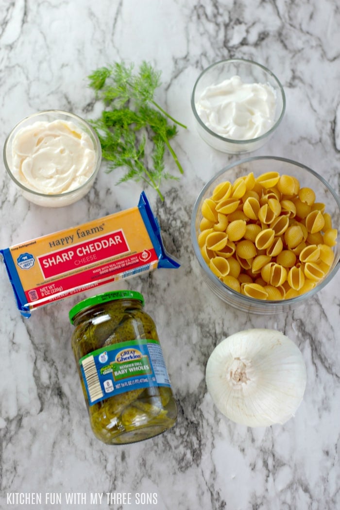 Dill Pickle Salad ingredients