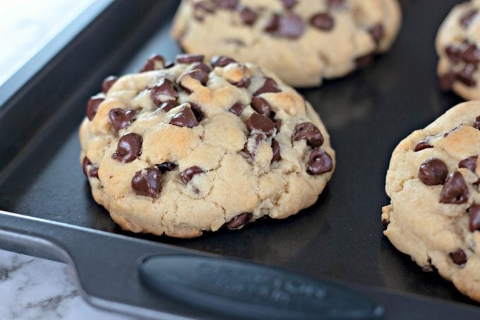 Giant Thick Chocolate Chip Cookies
