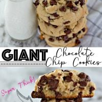 Giant Thick Chocolate Chip Cookies
