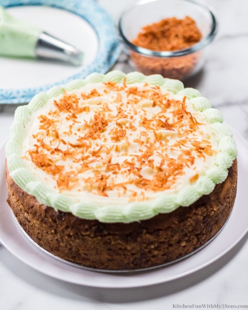 Margarita Cheesecake on a white plate