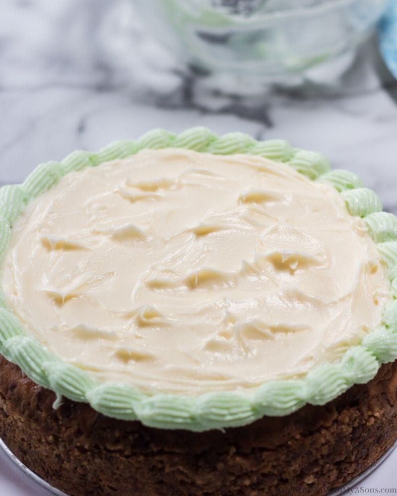 cheesecake with frosting on top