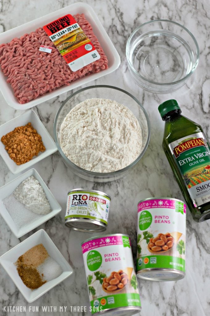 ingredients to make Soft and Fluffy Fry Bread Tacos
