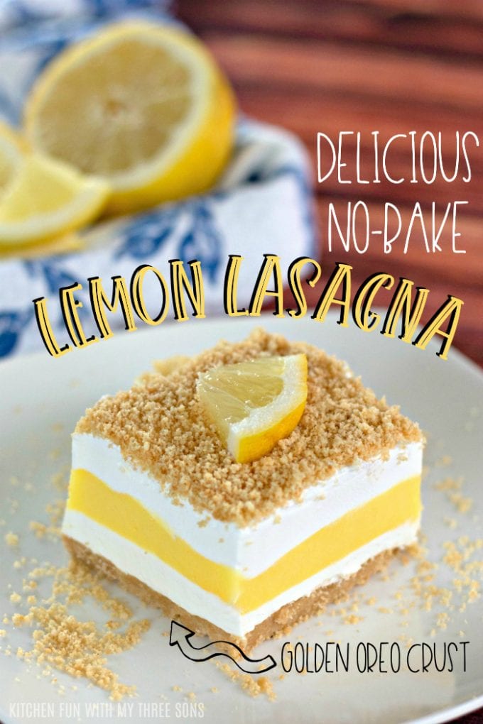 No Bake Lemon Lasagna on Pinterest