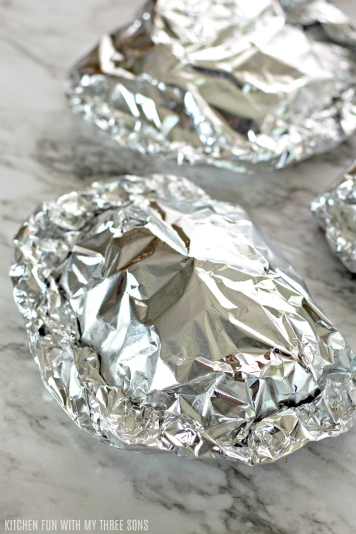 chicken wrapped in foil