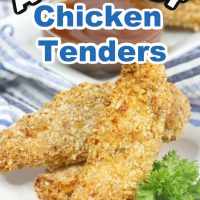 Title image for Air Fryer Pretzel Crusted Chicken Tenders.