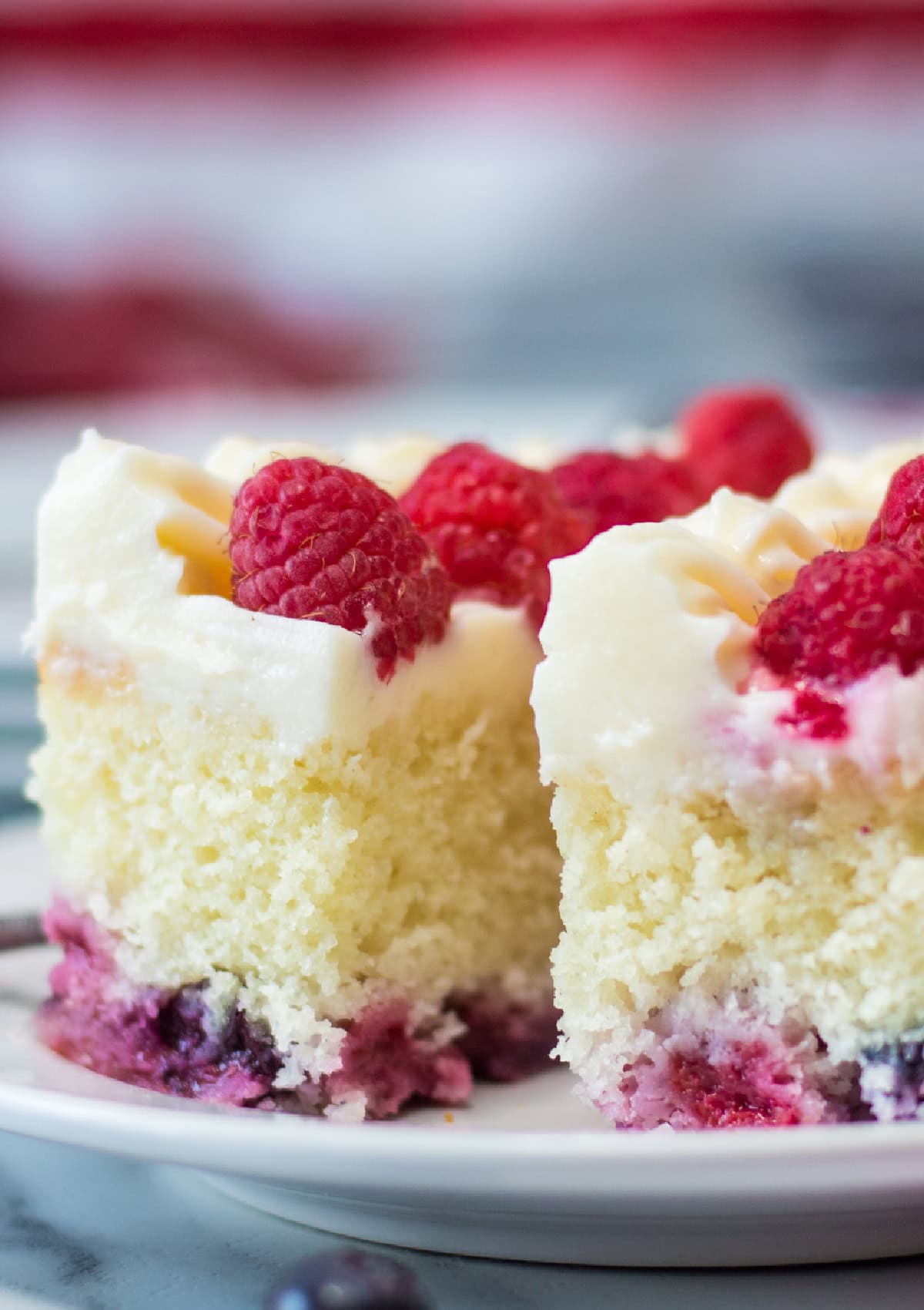 This American Flag Cake Recipe is easy to make and perfect for Memorial Day or 4th of July. Slice of American Flag Cake