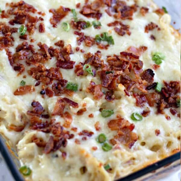 Baked Creamy Bacon Spaghetti feature