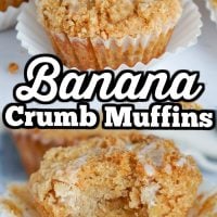 Banana Crumb Muffins Recipe Pin