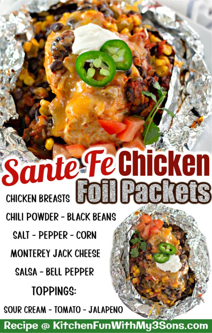 Santa Fe Chicken Foil Packets pin