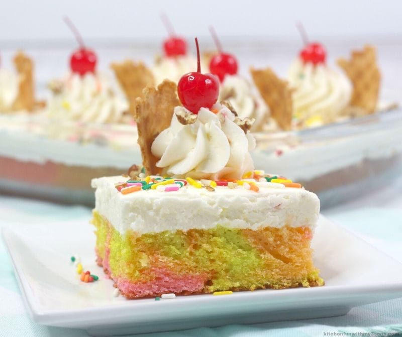 rainbow sherbert cake