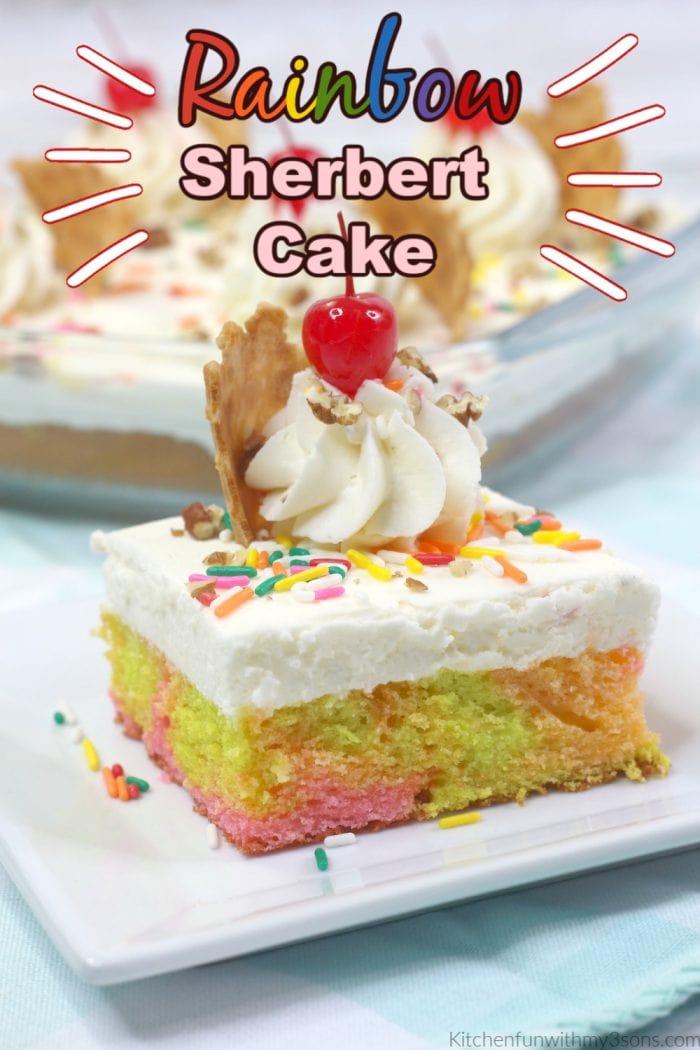 rainbow sherbert cake