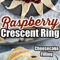 Raspberry Cream Cheese Crescent Ring pin