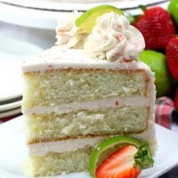 Strawberry Margarita Cake with Tequila Frosting