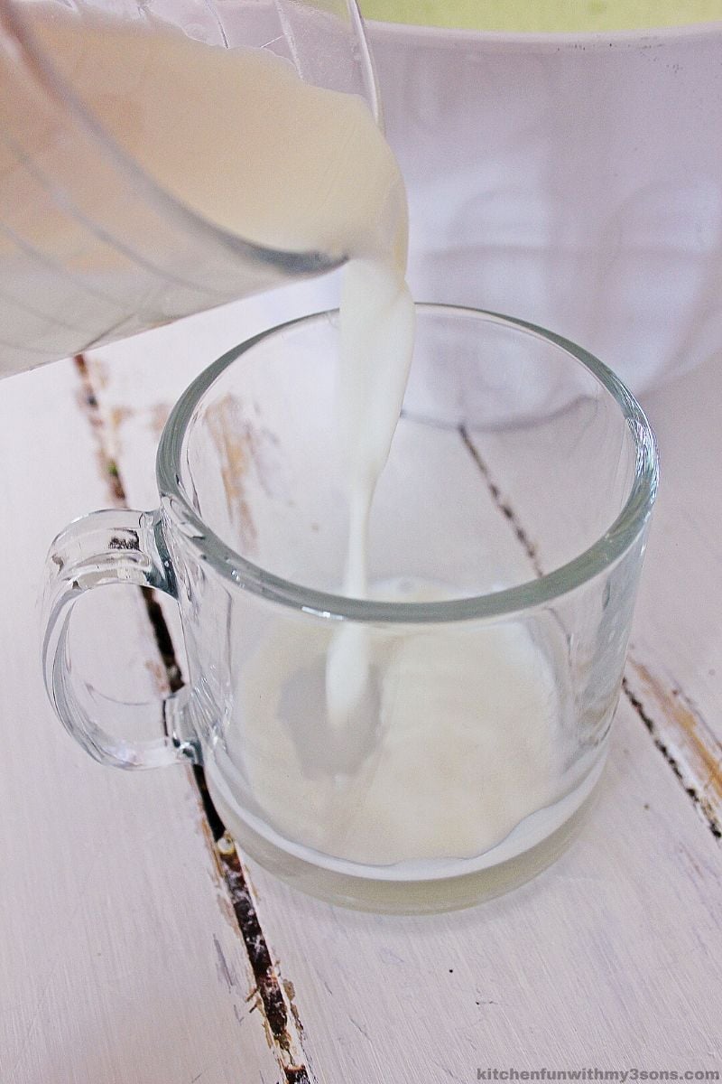 milk in a cup