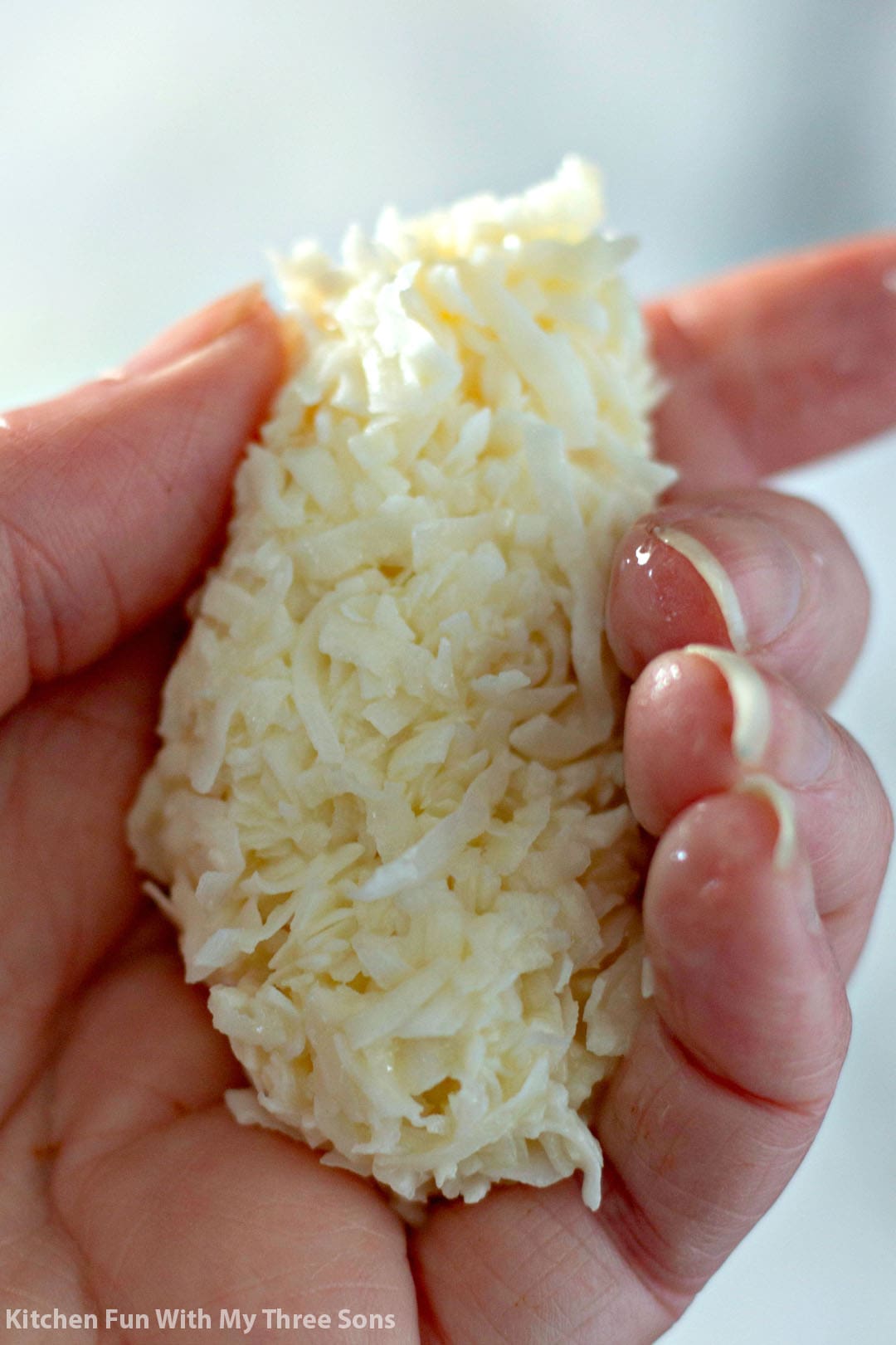 forming coconut bars