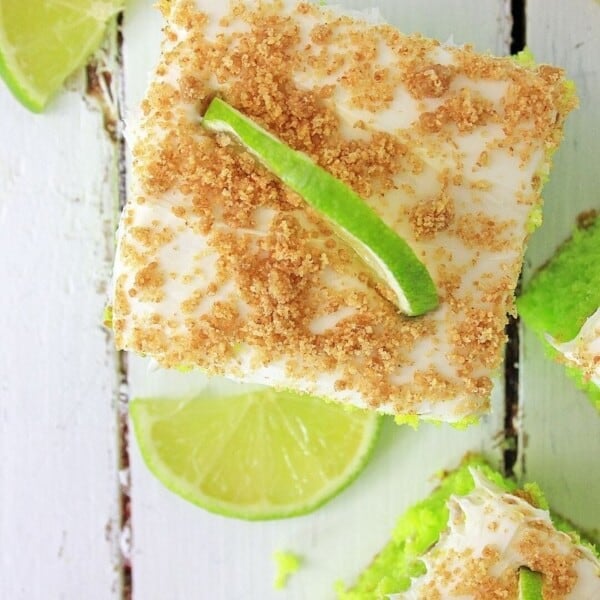 slice of key lime cake