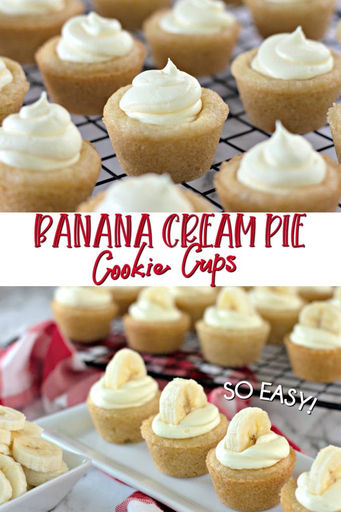 Easy Banana Pudding Cookie Cups on Pinterest