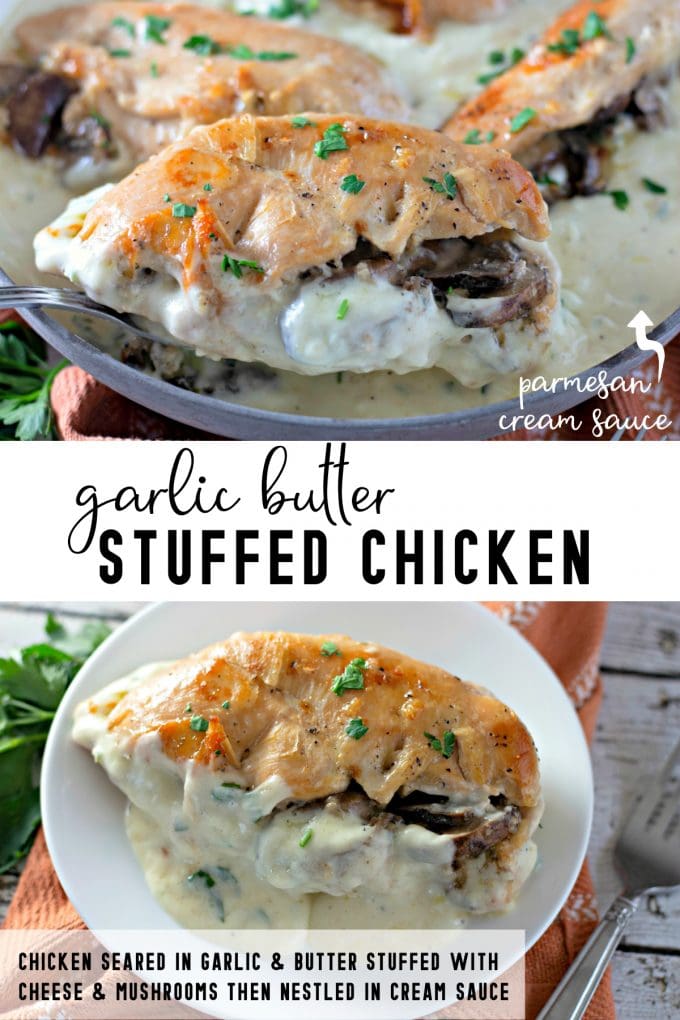 Garlic Butter Stuffed Chicken on Pinterest