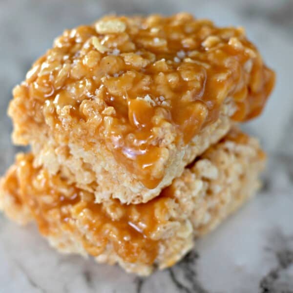 Salted Caramel Rice Krispie Treats