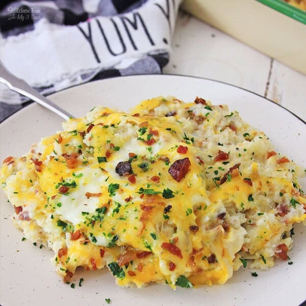 cauliflower bacon cheese casserole