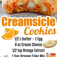 Creamsicle Orange Cake Mix Cookies